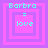 Four identical pixel-art display 'Barbra = love' text with nested square borders in cyan and purple hues