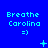 Blue background with repeated "Breathe Carolina =)" text and changing symbols between