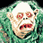 Pixelated green-haired monster with red eyes and mouth appears in multiple alongside 'Scooby Doo 2' text variants on black backgrounds