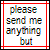 Four square with red borders display text; the top-right shows 'anything' in red while others show it in multicolor, and the bottom-right changes to different text