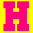 A 5x5 contact sheet of animated frames featuring a repeated pixelated face with yellow text overlays on a bright pink background, displaying motion through changing text and facial expressions.