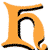 A pixelated orange letter D with black outline on white background, rendered in low-resolution style.