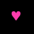 Animated sequence of heart shapes in multiple colors forming layered clusters against a black background.