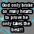 Pixelated text in white block letters on black rectangular backgrounds arranged vertically against a gray backdrop with cyan accents.
