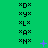 Green background with repeating black text 'DyLAn' in three and scattered purple plus signs, no visible animation changes