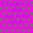 A static image with a bright pink background featuring repeating green and gray circular patterns and faint purple text overlays.
