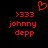 Red pixel art displays two identical side-by-side text blocks with a heart symbol above, all on black background.