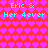 Pixelated image with repeating cyan text 'Eric & Her deuver' over red and pink heart pattern background.