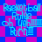 Pixelated blue text on a pink and blue checkered background with star patterns, showing repeated phrases like "Rosalind Esall" and "Oh Yeah Burn."