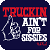 Pixelated icon with dark blue background, red 'TRUCKIN' text at top, white 'AIN'T NO SICKS' text below, and a gray thumbs-up symbol on the left.