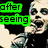 Pixelated collage of six distinct character images with overlaid text in bright colors, arranged in a