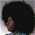 A split-frame contact sheet showing a pixelated character with an afro hairstyle on the left and green text reading "Original Icons .com" on the right against a dark background.