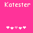 Pixelated pink background with white text 'Kotester' at top and five heart symbols below, where one heart is light pink in the left version and two hearts are light pink in the right version.