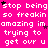 A static image with a bright pink background displaying repeated white pixelated text and scattered black star shapes.