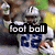 A football player in a white and blue uniform holding a ball, with text overlays changing across frames.