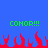 Blue background with green text 'CONOR!!!' on both sides and red pixelated flames at the bottom.