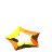 star-shaped icons in yellow and orange hues, varying in size across on a gray background