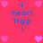 Pixelated pink background with blue text reading 'I heart Tripp!' and scattered pink hearts in a
