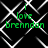 Green text reading 'i love brendon' on a black background with white geometric lines, displayed in four identical quadrants.