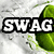 Pixelated green lime slice with white background and black text reading SWAG on left side.
