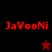 Red pixelated text "JaVooNi" appears on black and red backgrounds with a star symbol changing from red to black.