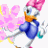 A split-frame contact sheet showing a cartoon duck character on the left and Disney Princess branding on the right, both in pixelated style with pink and blue color scheme.