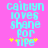 Pixelated cyan text on bright pink background reads "Caitlyn loves Shane for life" with yellow stars below, two identical frames side-by-side.