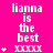 A static image with a bright pink background displays repeated text "lianna is the best XXXXX" in white pixelated font, accompanied by varying numbers of white star symbols on the left and right sides.