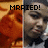 Pixelated split image with 'MARRIED!' text above; left side shows orange-red figure, right side shows grayscale face.