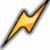Golden lightning bolt with black outline on white background, displayed in four positions with one gray