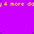 Purple background with yellow text repeating 'y 4 more day' and scattered black dots, partially obscured by a gray rectangle.