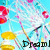 Animated icon with blue background, red and yellow circular elements, and partial text reading 'Dream' in dark pixelated font.