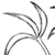 Static grayscale icon featuring abstract curved lines forming a stylized flower or plant-like shape with multiple petals/leaves radiating from a central point, rendered in pixelated style on white background.