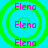 Four identical circular green spiral patterns on a cyan background, each containing three instances of the text 'Elena' in pink pixelated font.