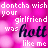 Animated contact sheet of a pink background with repeated text and stylized 'hott' lettering, showing frame-to-frame variations in the word's color and opacity.