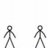 Two stick figures stand on white background, a disco ball on blue, and "DANCE PARTY!!" text on blue with stick figures dancing on yellow, green, and pink backgrounds.
