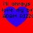 Red background with four identical blue hearts, each containing pixelated text reading "i'll always love my bf ADAM RIZZ[" in dark blue.
