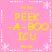 Pink background with white dotted lines and asterisks forming a , yellow text reading "PEEK -A- BOO ICU" repeated in four quadrants