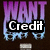 Purple and blue gradient 'WANT' text with electric effects above black rectangular boxes containing white text on a dark brown background.