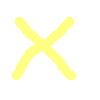 yellow X and asterisk symbols on gray background with animated changes in symbol count