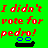 Green background with red pixelated text reading "I didn't vote for pedro!" and a blue-and-black pixelated face below.