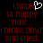 Red pixelated text on black background with white heart symbol above 'hope' in left , mirrored right