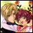 A 48x48 pixel buddy icon featuring two anime-style characters in a close embrace, with text on the right side reading "Anime IM" and "COM" against a black background.