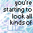 A 2x2 contact sheet of four identical animated frames showing pixelated text on a light blue and white patterned background with semi-transparent "cute" watermarks.