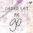 four identical static images showing 'NEVER LET ME GO' text with a purple floral background and a small star above the text