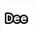 Pixelated black text on white background: 'Dee' in top-left, 'H' in top-right, 'No.1 lad' in bottom-left, with a gray square in bottom-right.