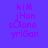 Purple and blue pixelated with repeated text 'kim', 'jHon', 'sOlano', 'yriGan' in magenta, shifting blue blocks across frames