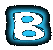 Two side-by-side square icons with rounded corners, each featuring a stylized 'B' shape and two blue oval dots on a light gray background.