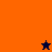 Pixelated orange and dark blue background with three instances of the word 'Gymnast' in orange text, two stars (one dark blue, one orange), and a static composition.