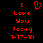 Red pixelated text and heart symbol on black background, with identical static frames side-by-side.